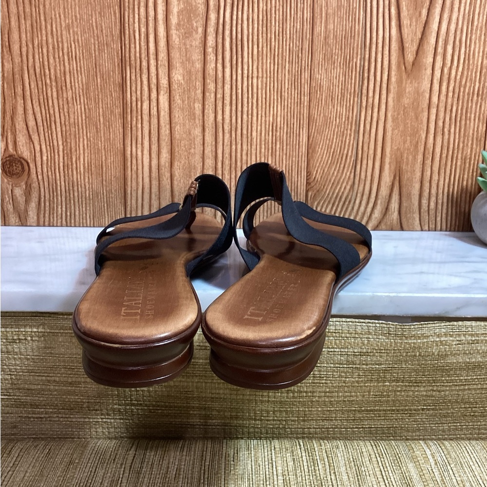 Italian Shoemakers Black and Tan Sandals - Picture 4 of 8